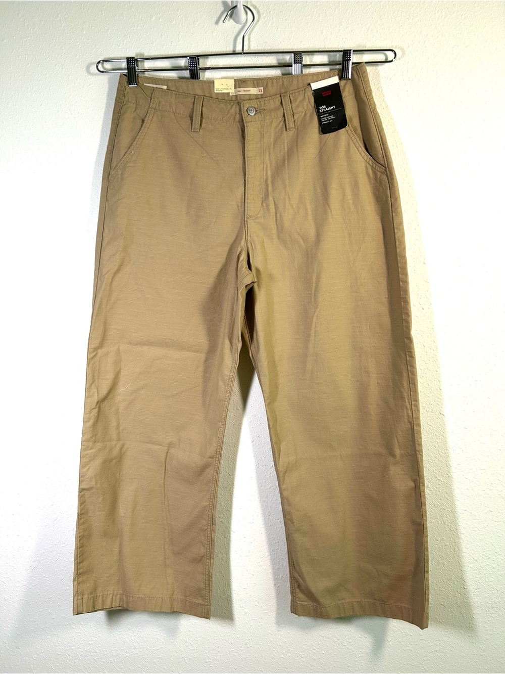 Levi’s 90s Straight Pants Women's Size 33x30 Beige Wide Leg Cotton Classic
